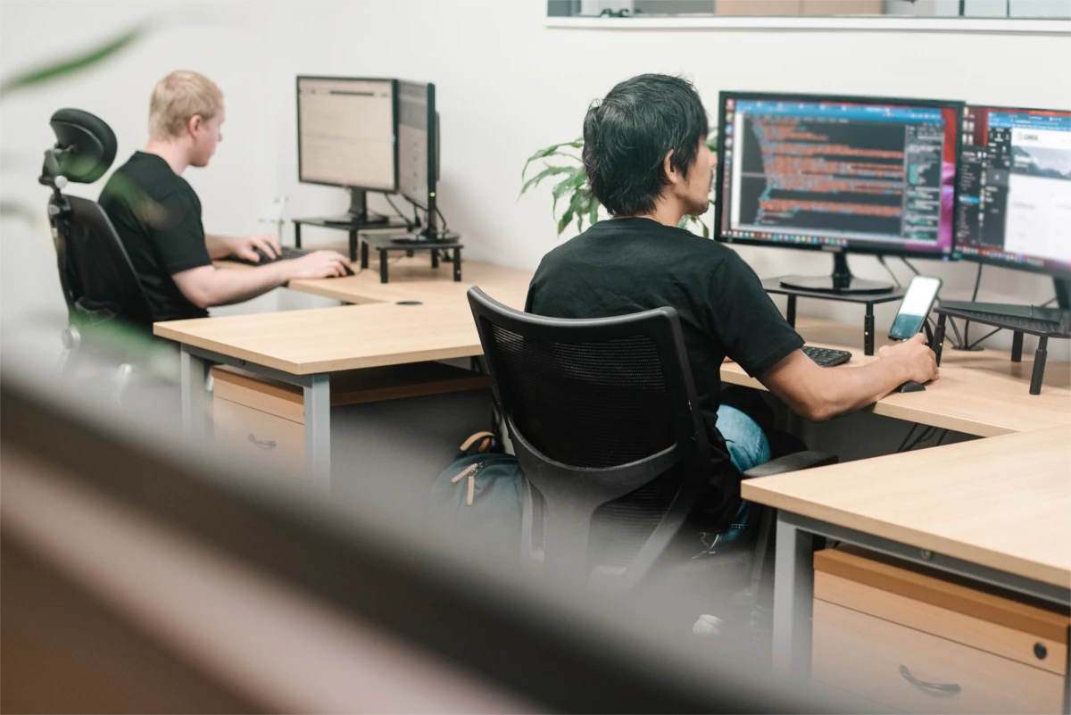 Some of our team working on multiple projects.