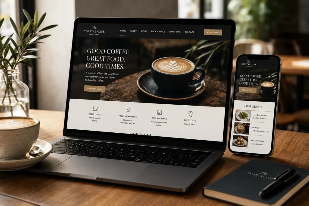 Café Website Design Gold Coast: Menus, Bookings and Mobile UX